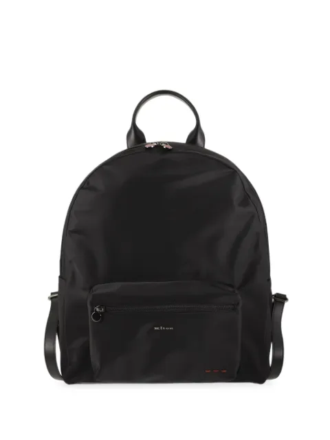 Kiton leather-trimmed zip-fastening backpack Black UBA0160N01270010