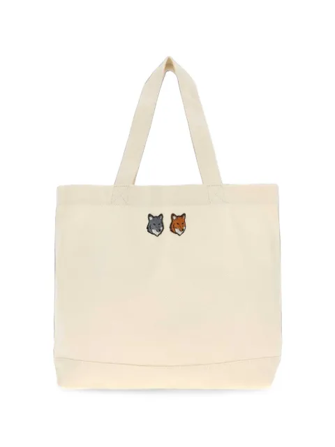 Maison Kitsuné Double Fox Head tote bag Neutrals MRUBT23WW0096