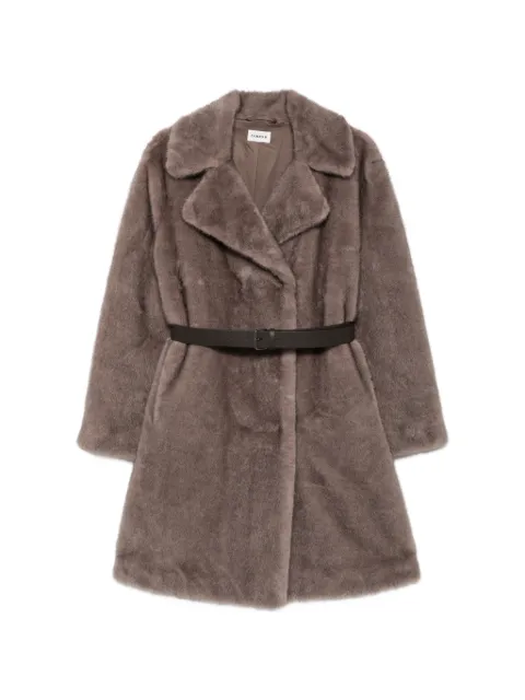 P.A.R.O.S.H. belted faux-fur coat Brown PULSE26D431860