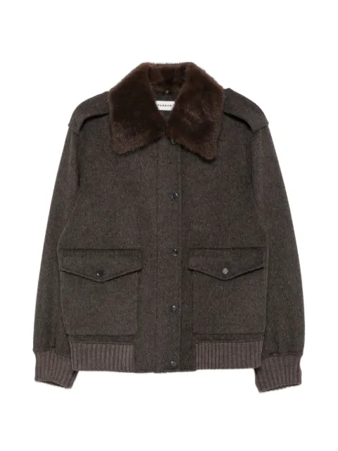 P.A.R.O.S.H. zip-up jacket Brown LEAK26D431894