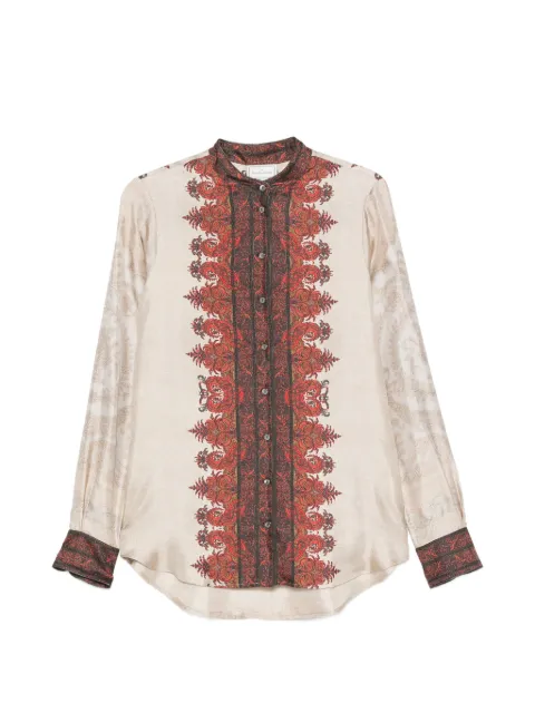 Pierre-Louis Mascia paisley-print silk shirt Neutrals CML11721519342101