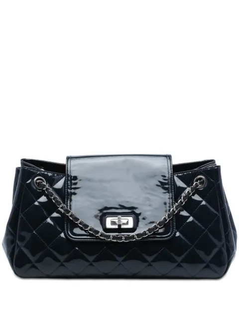 CHANEL Pre-Owned 2010-2011 Quilted Patent Reissue 2.55 Accordion Flap shoulder bag Blue WUCYOW5O5A9RHRUQ