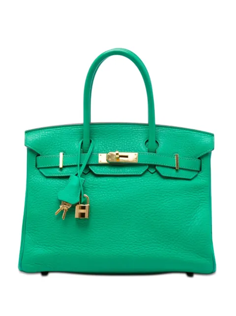 Hermès Pre-Owned 2012 Clemence Birkin Retourne 30 handbag Green T1GGFFNGPH7IEBHC