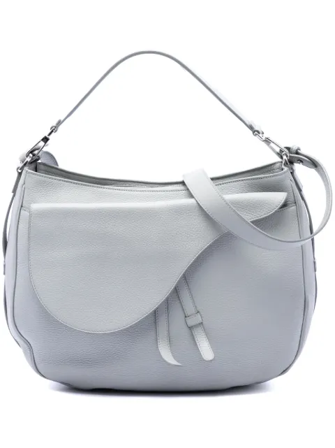 Christian Dior Pre-Owned 2021 Grained Calfskin Saddle Soft Bag satchel Grey SGOM4DBZL831LKZZ
