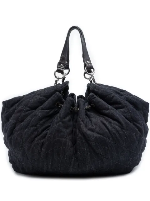 CHANEL Pre-Owned 2008-2009 Extra Large Quilted Denim Stretch Spirit Cabas tote bag Blue GU1QPBL0CG34W66X