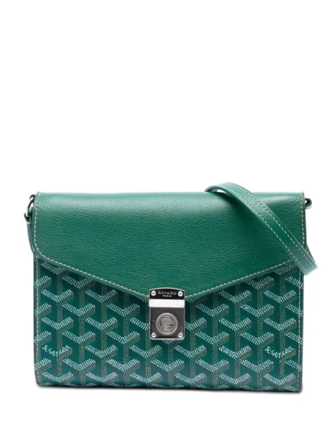 Goyard Pre-Owned 2024 Goyardine Chypre Wallet Pouch crossbody bag Green LRXJO98YP27T04GD