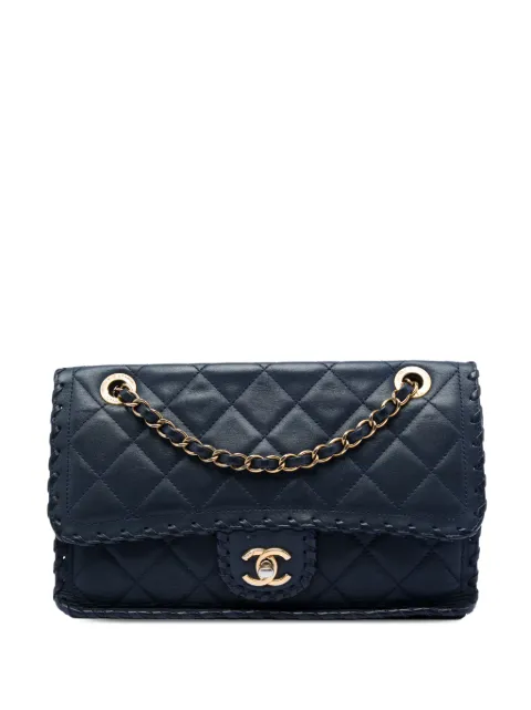 CHANEL Pre-Owned 2014-2015 Medium Quilted Iridescent Calfskin Happy Stitch Flap crossbody bag Blue OYTSTFYKRLYWRG5V