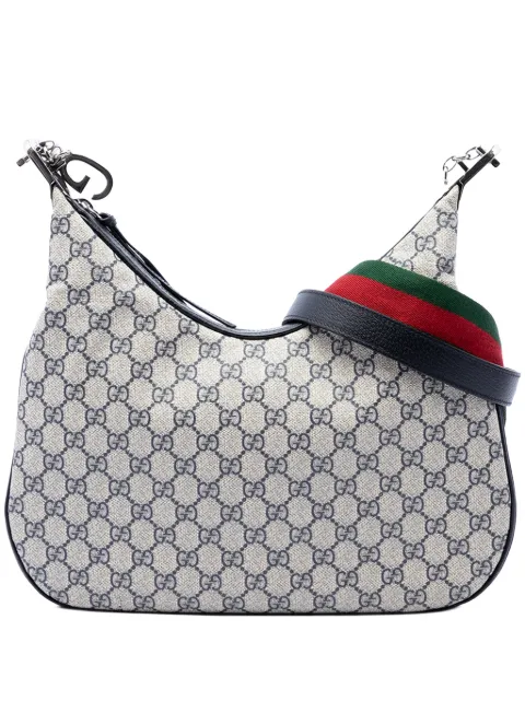 Gucci Pre-Owned 2016-2026 Large GG Supreme Web Attache crossbody bag Neutrals P7I0S7SKJJ8ZO9VN