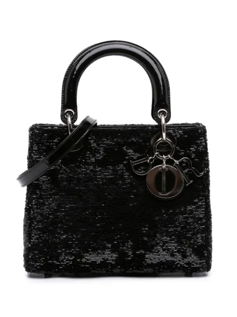 Christian Dior Pre-Owned 2013 Medium Sequins Lady Dior satchel Black R1BUVGGEOQJE62VP