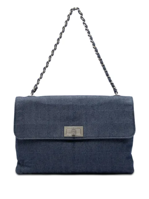 CHANEL Pre-Owned 2000-2002 Chocolate Bar Denim Reissue 2.55 Flap shoulder bag Blue N2QVUPHWX04HRNNB