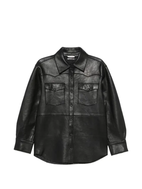 P.A.R.O.S.H. leather western-style leather jacket Black MACIOCK26WD431923S