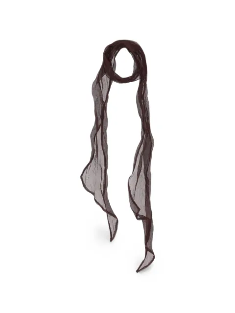 La-Rose crinkled sheer scarf Brown GDKFB