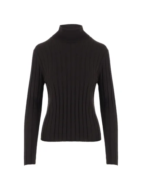 Allude ribbed-knit wool knitwear Black 26564023