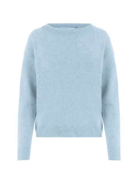 Allude ribbed-trim cashmere sweater Blue 26511176