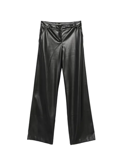 ERMANNO FIRENZE wide-leg faux-leather trousers Black D49EP053E98