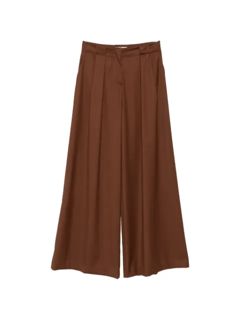 ERMANNO FIRENZE pleated wide-leg trousers Brown D49EP026E7B