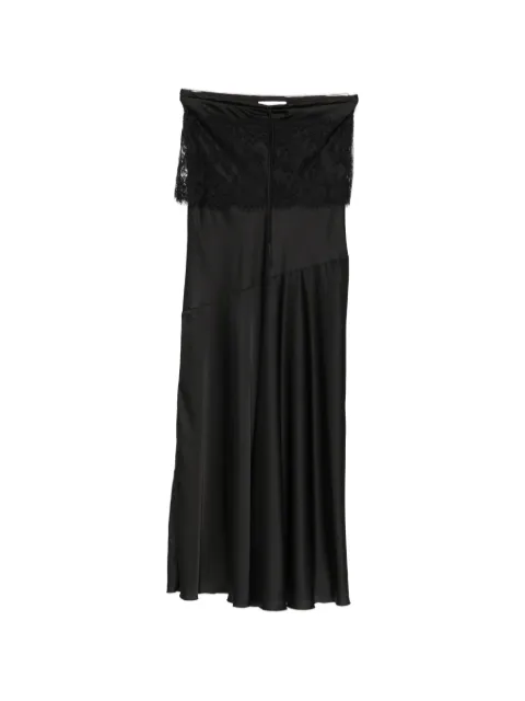 ERMANNO FIRENZE lace-panel drawstring skirt Black D49EO042EL0