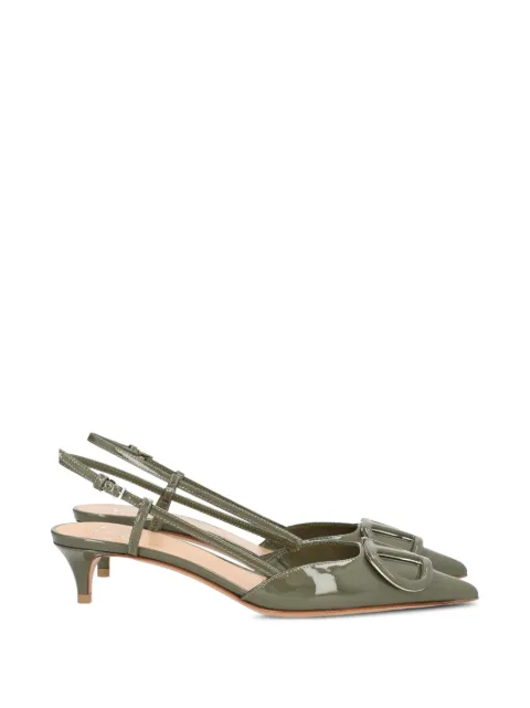 Valentino Garavani VLogo Signature calfskin slingback pumps Green WS0Q70DUW