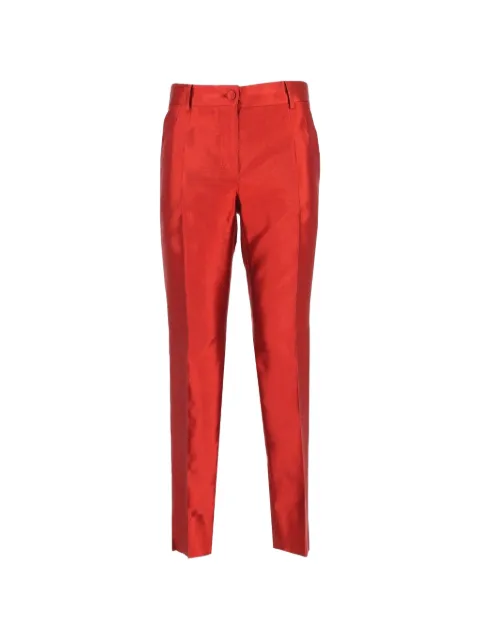 Dolce & Gabbana Mikado trousers Red FTAGNTFU116R0156