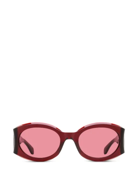 Ferragamo Eyewear oval-frame sunglasses Red SF2008S55