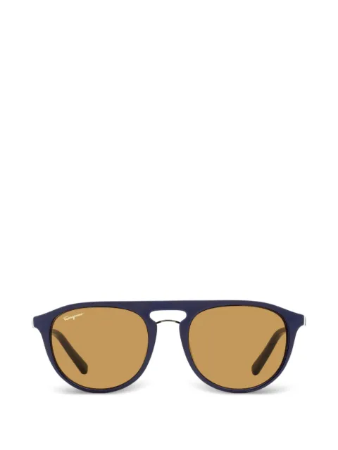 Ferragamo Eyewear Gancini pilot-frame sunglasses Blue SF1090S54