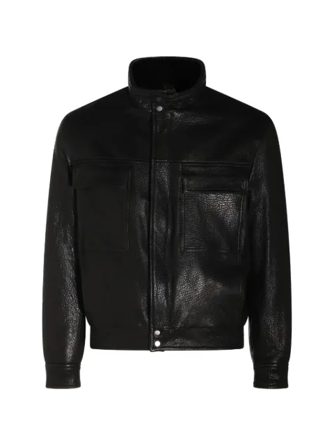 Salvatore Santoro grained leather jacket Black 51530BULSBLACK