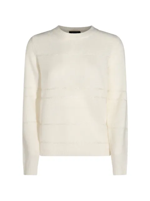 Fabiana Filippi sequin-embellished striped sweater Neutrals MAD226F438M47725