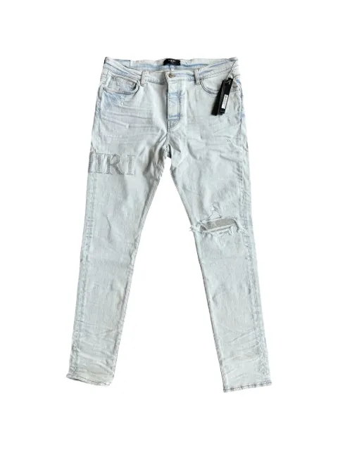 AMIRI crystal-applique logo jeans Blue PF23MDS015496