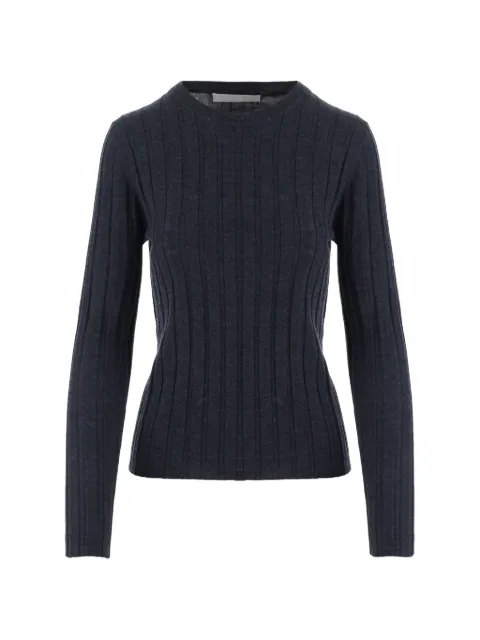 Allude ribbed-knit crew-neck sweater Grey 26564021