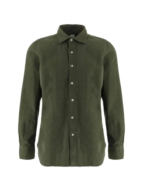 Finamore 1925 Napoli corduroy long-sleeve shirt Green C0515G230
