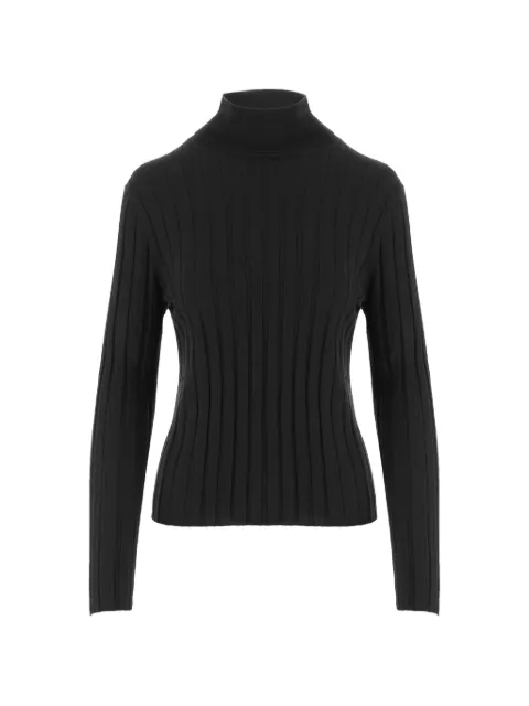 Allude ribbed-knit roll-neck sweater Black 26564023