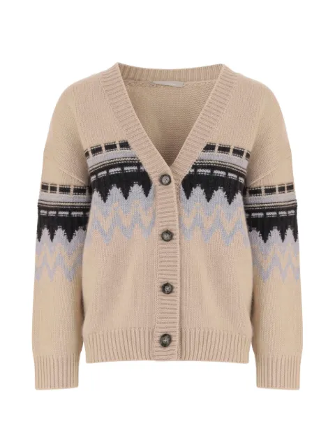 Allude cashmere V-neck cardigan Neutrals 26551000