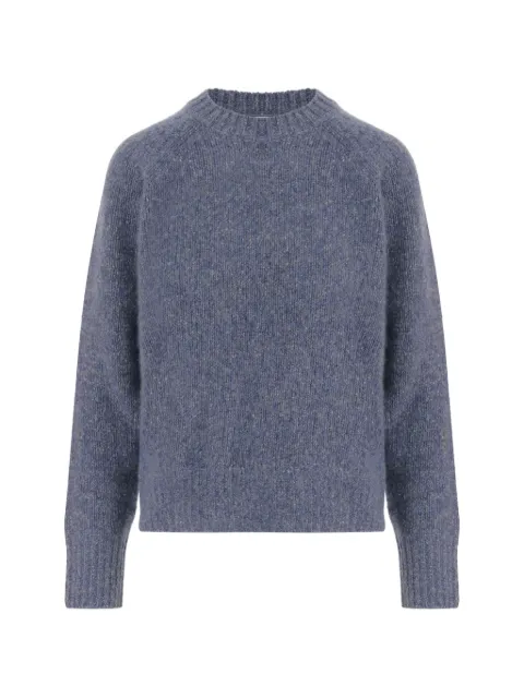 Allude crew-neck raglan-sleeve sweater Blue 26560001