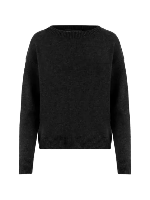 Allude crew-neck long-sleeve sweater Black 26511176