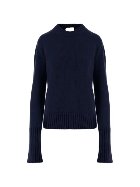 SA SU PHI crew-neck ribbed-trim sweater Blue W266720350