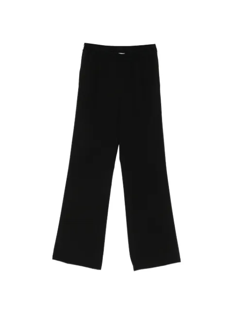 ERMANNO FIRENZE logo-waistband straight-leg trousers Black D49EP001EV0