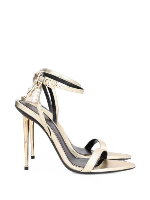 TOM FORD padlock pointed-toe sandals Gold W2272LSP014P