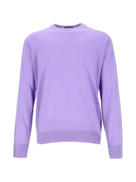 TOM FORD oversized crew-neck sweater Purple KCL087YMW148