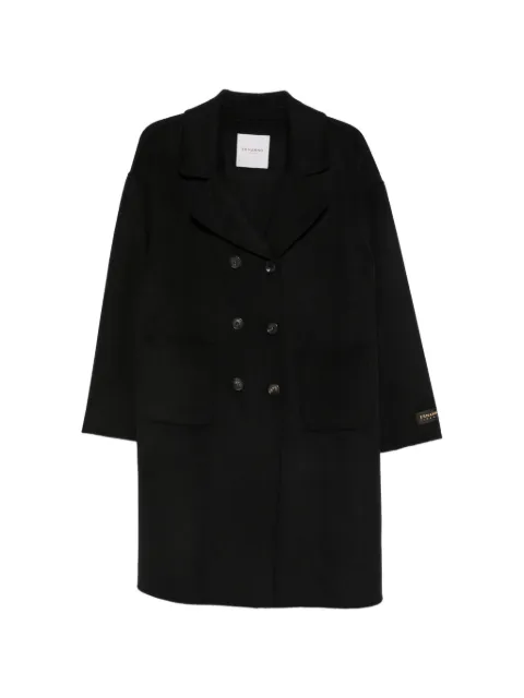 ERMANNO FIRENZE double-breasted notch-lapel coat Black D49ED048EY1
