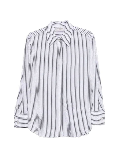 ERMANNO FIRENZE pearl-embellished striped shirt White D49EK025ES2