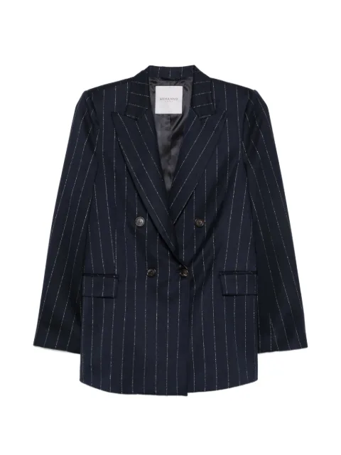 ERMANNO FIRENZE pinstripe double-breasted blazer Blue D49EI016E5D