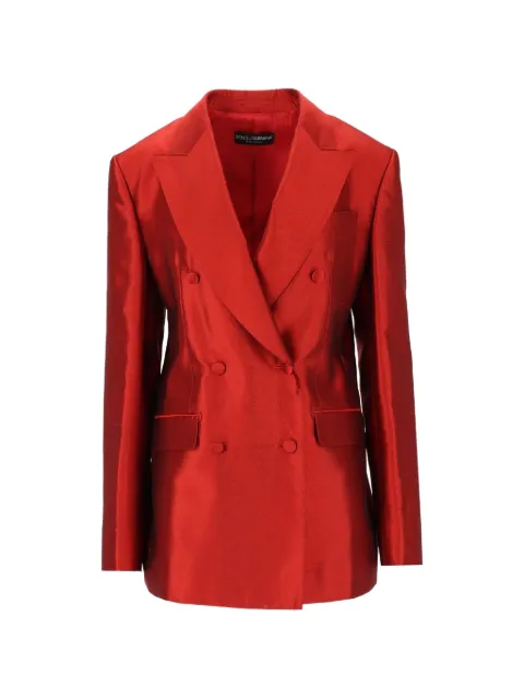 Dolce & Gabbana double-breasted mikado jacket Red F29UUT