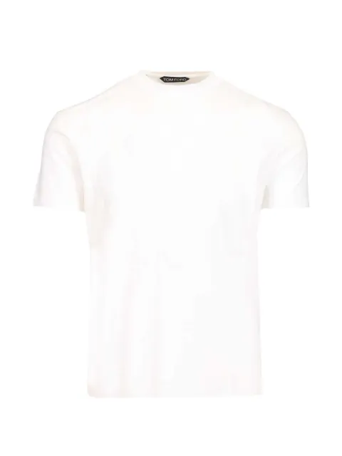TOM FORD embroidered-logo crew-neck T-shirt White JCS004JMT012