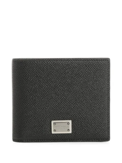 Dolce & Gabbana calfskin bifold wallet with logo tag Black BP1321AG21980999