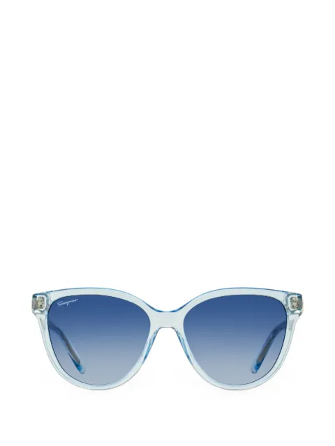 Ferragamo Eyewear Gancini butterfly-frame sunglasses Blue SF1056S57