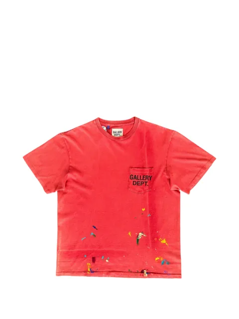 GALLERY DEPT. paint-splatter logo-print T-shirt Red GD332