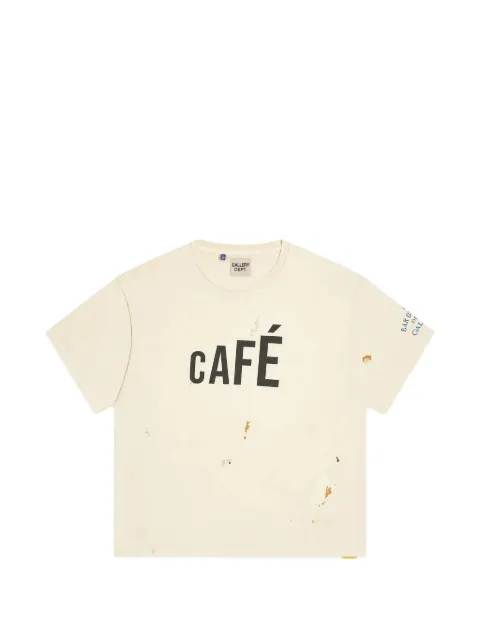 GALLERY DEPT. Cafe Bistro logo-print T-shirt Neutrals GD346
