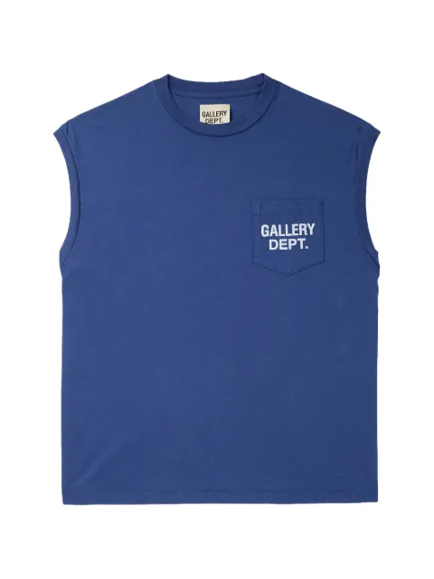 GALLERY DEPT. logo-print sleeveless T-shirt Blue GD302