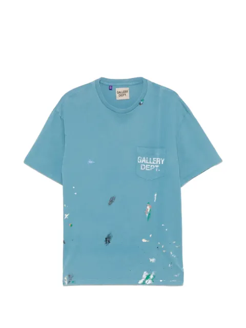 GALLERY DEPT. paint-splatter logo-print T-shirt Blue GD270
