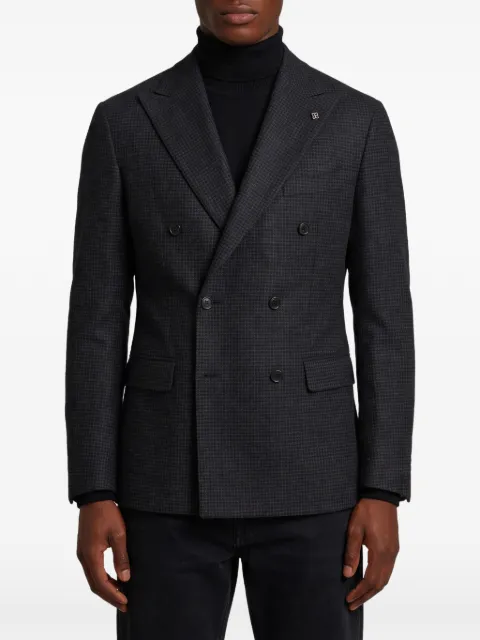 Tagliatore New York houndstooth-pattern blazer Grey 1SNY13B340366